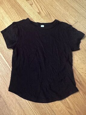 Old Navy Black Short Sleeve Crewneck Tee